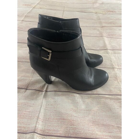 Coach And Four Black Leather Becky Women' Ankle Booties - 9.5M - Picture 4 of 14